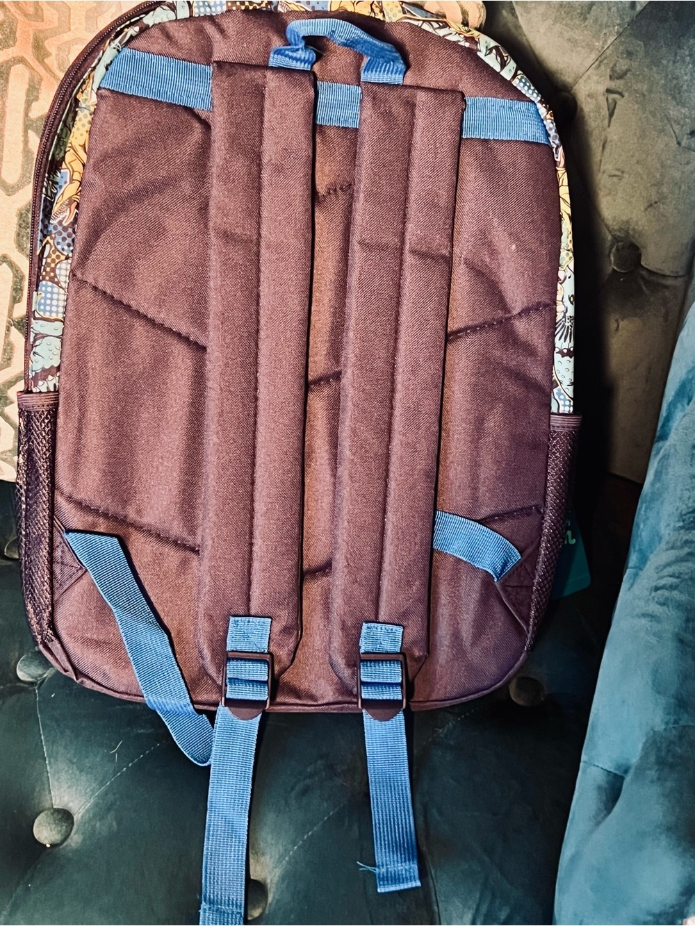 Wonder Nation Kids 17" Laptop Backpack Pop Art Dino 🦕 Indigo Blue NWT - Picture 11 of 11